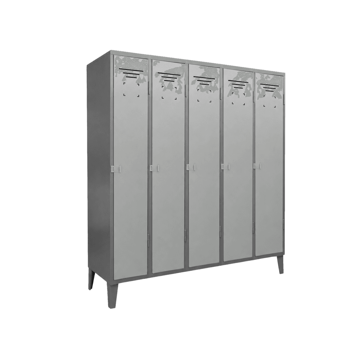 Lockers Metálicos 05 Puertas - 05 Cuerpos Simples